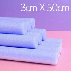 뮤즈 백업 스티로폼막대 3cmx50cm 10컬러 / 빽업 가래떡스펀지 스펀지막대, 1세트, 보라10개