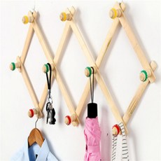 콩군하우스 원목 자바라 소품걸이 벽면행거, 고무링, 1