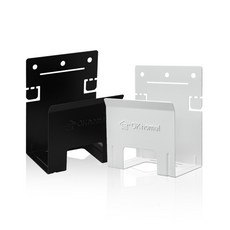 벽걸이티비선정리 무타공 공유기 셋톱박스 거치대, 셋아트 대 블랙+화이트