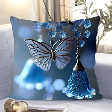 아름다운 꽃패턴 소파쿠션 양면 소파 쿠션 솜 포함 세탁가능 고탄력 트렌디 꽃스타일 수집가 추천 특별한 디자인 트렌디한 스타일, XKHD-29, 40 x 40CM (솜포함 양면쿠션)