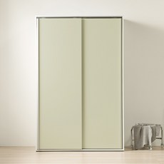 동서가구 에센셜 2도어 슬라이드 옷장 1300 DF926805, 세이지그린, 행거형A이불장+이불장