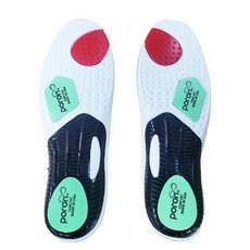 VenDeTTa 足弓支撐機能性雙層Poron氣墊鞋墊 AF900, 1個, 白色的