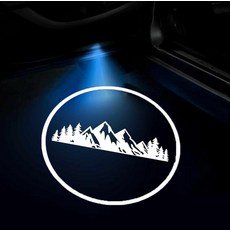 자동차 도어 라이트 프로젝터 무선 고스트 섀도우 램프 2개 S-마운틴 188294