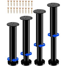 Olddag 4 PCS 침대 프레임/침대 중앙 슬랫용 조절 가능한 높이 가구 지지 다리 [나사 ] 테이블/캐비닛/ /드레서/소파용 3 15-4 72인치 헤비 듀티 가구 교체 다리, 7.08-12.2 inch, White