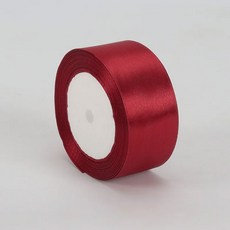 바느질용 DIY 활용 새틴 선물 DD002 리본 공예품 롤 인공 4cm 도매 의류 테이프 원단 리본, 4cm-22M, WINE RED-22M(L), 1개