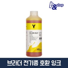 브라더 BTD60 BT5000 DCP-T420W T520W T720DW 프린터 호환 무한 리필 잉크테크 잉크, B1100 노란색 염료(DYE) 1L, 1개