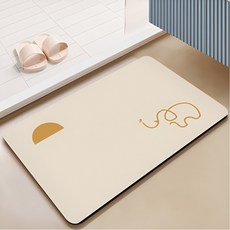 제스크 프리미엄 규조토 발매트 욕실매트 세탁가능, 1개, 점보 코끼리