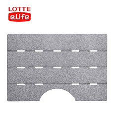 롯데이라이프 웰빙 욕실발판 중, Gray, 1개