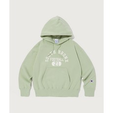 [국내 매장품] CHAMPION 여성 CVC Terry Fleece 레터링 후드 스웨트셔츠 Light Green 199524