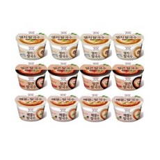 청정원 해물맛 쌀국수 4p +얼큰 쌀국수 4p+멸치 쌀국수 4p 컵라면 세트, 12개
