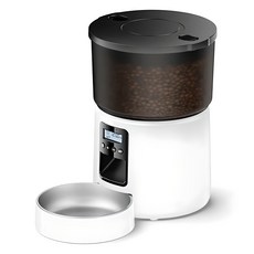 羅潔可 寵物可錄音自動餵食器, 白色, 1個, 3L