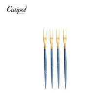 Cutipol GOA系列 藍金霧面不銹鋼 12cm 迷你水果/蛋糕叉 四入組 葡萄牙手工餐具, 1個