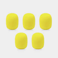 마이크 스펀지 유무선 커버 컬러 고급형, 노랑 5개 세트, 색상