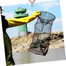 원형 대형 접이식 통발 민물 바다겸용 물고기 새우 포획 낚시어구 휴대용 메쉬망, 1개, 2-통발-특대형