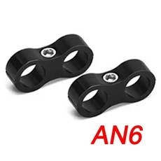 나일론 편조 고무 호스 엔드 피팅 클램프 오일 가스 쿨러 라인 파이프 튜브, 14) 2Pcs AN10 180 Red