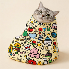 ITSKA 반려동물 고양이 발톱깎이 포대기 요술담요 자가 접착담요 매직 랩, 1개, 동물농장