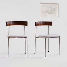 리비니아 SC81 미드센추리 모던 디자인 인테리어체어 철제 카페 식탁의자 2colors, 2개, 월넛