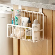 올비 다용도 걸이형 수납함 철제 화이트, 1개