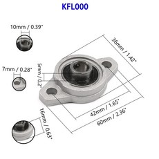 41 PCS kfl 8 1 4 베개 8mm-25mm 아연 마름모꼴 합금 블록 인서트 베어링 샤프트 5 선형, 4개, KFL000 10MM