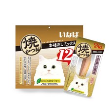 이나바 챠오 야끼가츠오 12P 고양이간식, 12개, 20g, QSC-23 정어리스프믹스