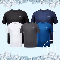 굿스맨 1+1 쌈지스포츠 남성 얼음장 냉감 쿨티셔츠 아웃도어 이너 반팔티 5컬러 1+1