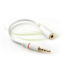 힐링 차량용 고급 스테레오 케이블 Short 3.5 4극 MF 10cm 화이 AUX 스피커 옥스단자 차량 용품 추천, 1개