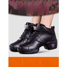 여성 댄스화 실버 발목 하이탑 키높이 줌바 라틴 가죽 댄스 재즈 라인