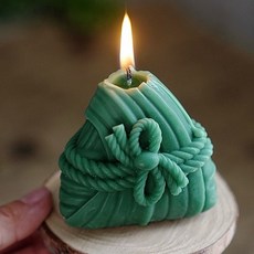 端午節粽子造型香氛蠟燭 艾草迷迭香 節慶擺飾, 1個, 略盒損（不影響使用）