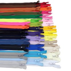 비슬론 점퍼용 오픈지퍼 국산 플라스틱 지퍼 3호, 진하늘