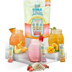 KLASS VIDA 하이드레이션 + 전해질 음료 믹스 - 망고 아구아 프레스카 맛 | Wellmune 아세로라 코코넛 워터 및 미네랄이 함유된 무설탕 파우더 1인용 스틱 팩, Variety Pack, 120g, 1개