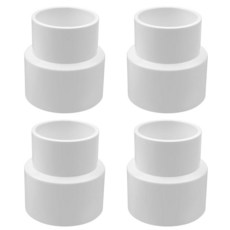 Semetall 7.6 x 5.1cm(3 2인치) PVC DWV 리듀서 커플링 어댑터 (소켓 소켓)-4팩 화이트 309474 9008239307, 2"×1-1/2"