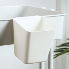 걸이식 미니 쓰레기통 다용도 차량용 수납바구니 거치대 13cm 1P 화이트, 1개