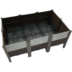 偉特鸚鵡 烏龜飼養箱 透明片款雙五聯, 白方格 架高透明款並排雙六聯, 1套