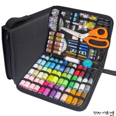 휴대용 바느질 키트 바늘세트 가정용 DIY 반짇고리세트, 1개, B_직사각형 86종 그레이 니트 버클