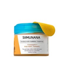 SIIMUNANA 爽膚水 薑黃麴酸 濕敷棉片, 1個, 70pads