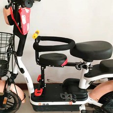 자전거 안장 보조 쿠션 안전 좌석 충격 흡수 시트 안장 의자 뒷안장, 레드 좌석+팔걸이+페달+둘레 굵은관형