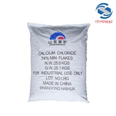 2025년 중국산 염화칼슘 제설제 25kg 74% 제설작업 결빙방지 폭설대비