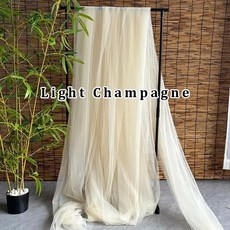 오렌지 옐 소프트 패브릭 웨딩 장식 커튼 천 레이아웃 의자 뒤로 원사 그물 수제 투투 소재, 11. Light Champagne / B. 8x..., 1개