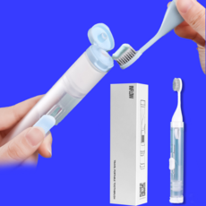 인플로우 올인원 치약 칫솔 키트, 1개, 스카이블루