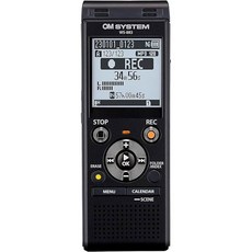 올림푸스 WS-883 디지털 음성 녹음기 선형 PCM/MP3 녹음 형식 USB-A 배터리 충전 트루 스테레오 마이크 로우 컷 필터 및 8GB 내장 메모리(블랙), 블랙, 1개