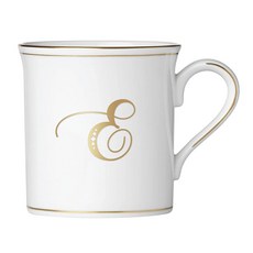 레녹스 가장최신인기있는 식기 (dh251022) 골드이니셜다지인 식기세척기 사용 가능 (dh251022), 머그, 레터 E