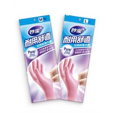 妙潔 耐用舒適加長絨裡手套［M、L］, 粉, 1個, 中