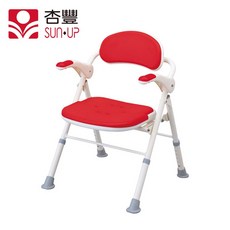 日本 安壽 TS型 可收摺大洗澡椅 可調高低 沐浴椅 紅 藍, 紅色, 1個