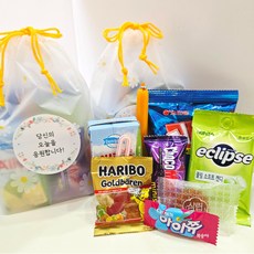 단체 간식꾸러미 웨딩촬영간식 응원간식 음료 행사 기업 워크샵 체육대회 시험응원 소포장 간식세트, 1개, 8종