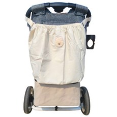 케이비지리테일 이지팩 유모차 정리가방, 베이지 토끼, 1개