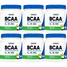 뉴트리코스트 고흡수 BCAA 파우더 그린애플, 6개, 60회분, 60회분
