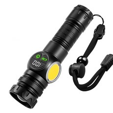 DDJJ 초강력 led 손전등 고휘도 후레쉬 밝기 조절 5000mAh 충전식 자석렌턴, 1개