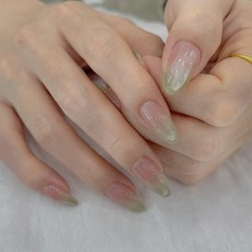 穿戴甲片高級感夏季簡約百搭美甲貼片貓眼手工假指甲片新品30片, 1個, BY2092陶情適性:工具包款