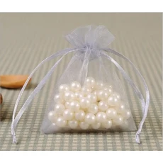 흰색 보석 선물 포장 오간자 가방 웨딩 크리스마스 드로스트링 파우치 10x15cm 200 개, 01 10x15cm-200pcs, 12 Gray