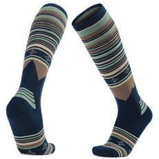 戶外機能羊毛滑雪襪/加厚毛圈長筒襪/美利奴羊毛襪/專業滑雪襪 保暖透氣/親膚高彈, 棕色, 1個